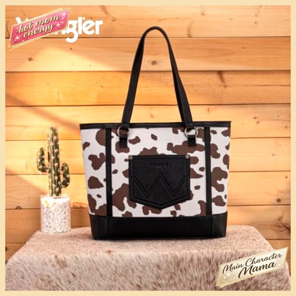 Western Style Tote Bag with Top Handle Shoulder Strap 16.5x12x4.5 - Picture 3 of 6